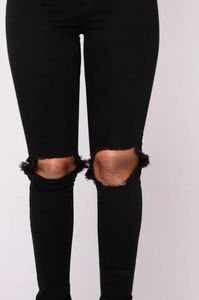 Black ripped knee Jeans